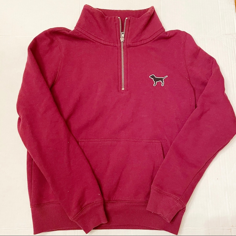 Pink Victoria’s Secret Maroon Quarter Zip